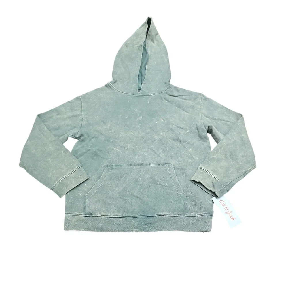 Boys Long Sleeves Hoodie Pullover Sweatshirt - Cat & Jack Green Size Small 6/7